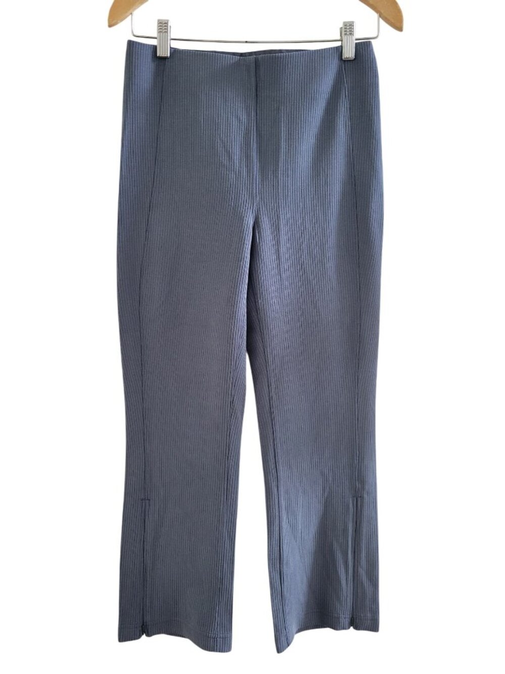 Lululemon Athletica Womens Blue Ribbed Softstreme size 8 Flare High Rise lounge